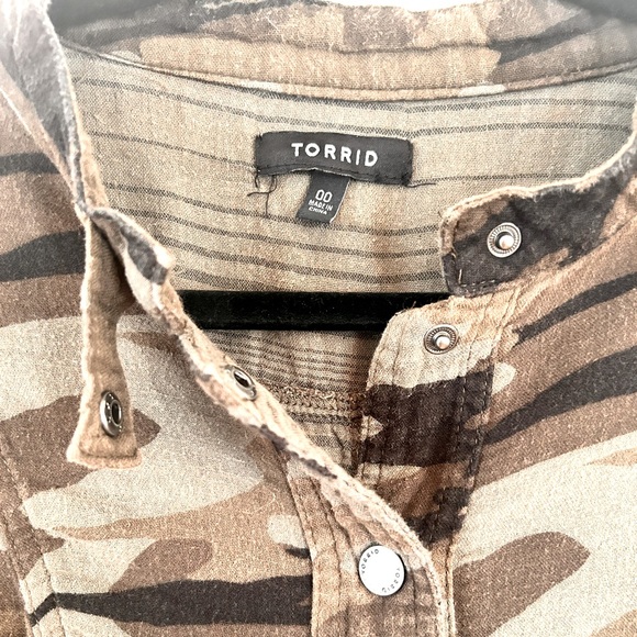 Torrid Size 00 Camo Anorak Jacket - Picture 3 of 8
